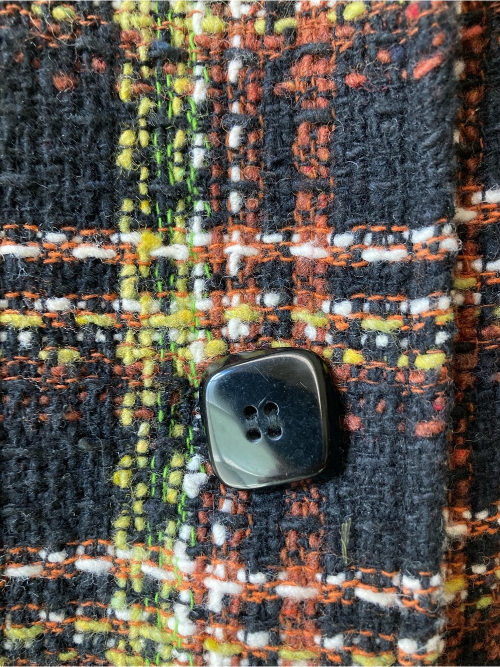 Black Multi-Color Tweed Button-Front Jacket - Picture 2 of 5